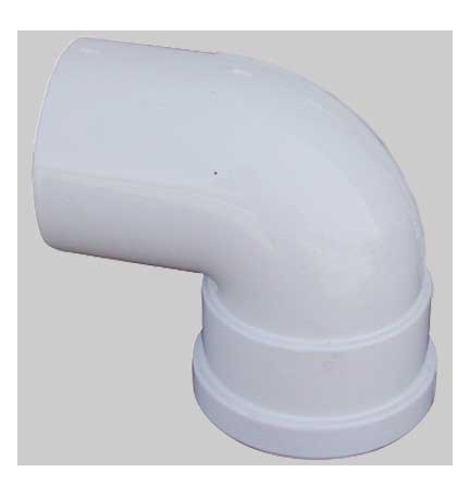 CURVA 90° CON GUARNIZIONE DOPPIO LABBRO - Ø 80 M/F