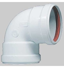 CURVA A 90° FEMMINA/FEMMINA A DOPPIO LABBRO - Ø 80 FF