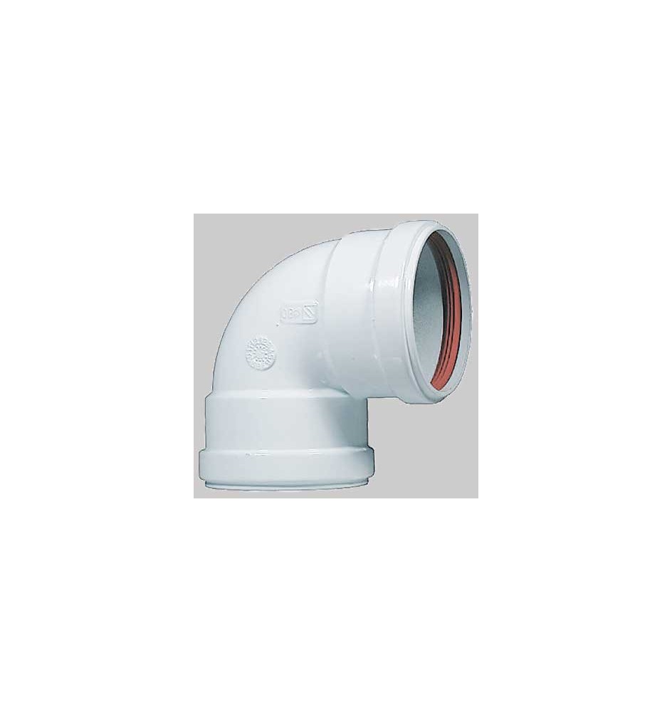 CURVA A 90° FEMMINA/FEMMINA A DOPPIO LABBRO - Ø 80 FF