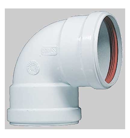 CURVA A 90° FEMMINA/FEMMINA A DOPPIO LABBRO - Ø 80 FF