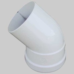CURVA 45° CON GUARNIZIONE DOPPIO LABBRO - Ø 80 M/F