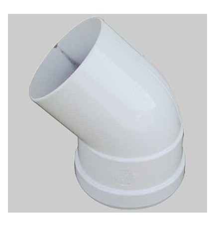 CURVA 45° CON GUARNIZIONE DOPPIO LABBRO - Ø 80 M/F