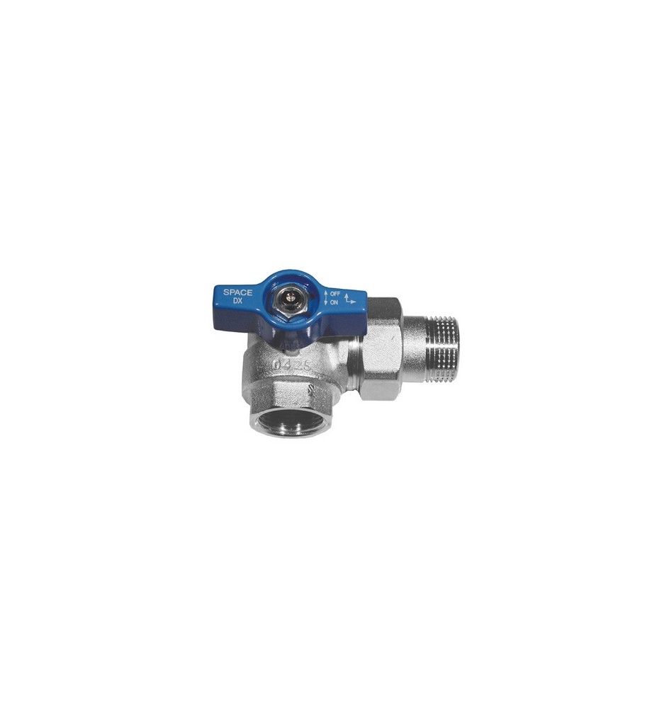 VALVOLA A SFERA SQUADRA PER COLLETTORI MANIGLIA BLU 1" sx DN 25 PN 40