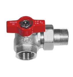 VALVOLA A SFERA SQUADRA PER COLLETTORI MANIGLIA ROSSA 3/4 sx DN 20 PN 40