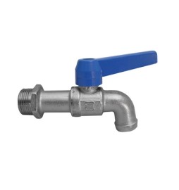 RUBINETTO A SFERA CURVO LEVA IN ALLUMINIO 1/2"