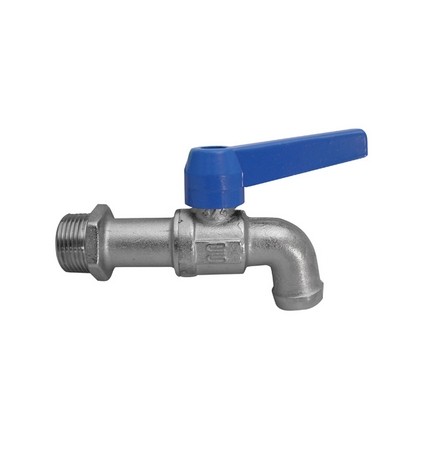 RUBINETTO A SFERA CURVO LEVA IN ALLUMINIO 1/2"