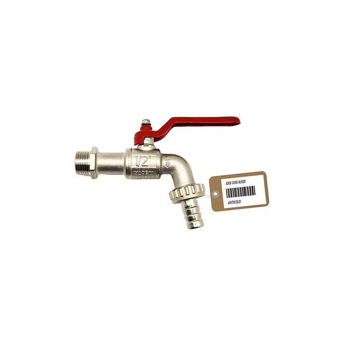 RUBINETTO A SFERA CON PORTAGOMMA F-BRICO 1/2" DN 10 PN 16
