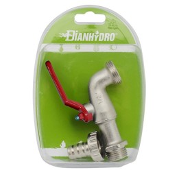 RUBINETTO A SFERA CON PORTAGOMMA BLISTER 1/2 DN 10 PN 16