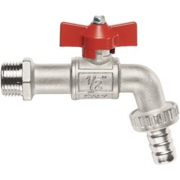 RUBINETTO A SFERA CON PORTAGOMMA A FARFALLA 1/2" (DN 15) 15 bar /217.5psi