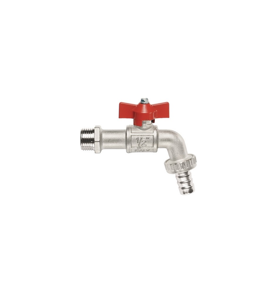 RUBINETTO A SFERA CON PORTAGOMMA A FARFALLA 1" (DN 25) 12 bar / 174 psi