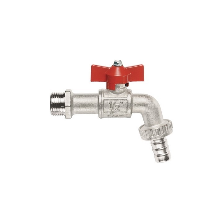 RUBINETTO A SFERA CON PORTAGOMMA A FARFALLA 1" (DN 25) 12 bar / 174 psi