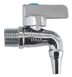 RUBINETTO A SFERA CURVO PER BOTTI CROMATO LUCIDO 1/2