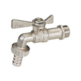RUBINETTO LEGGERO CON PORTAGOMMA LEVA OTTONE NICHELATO 3/4'' DN 14 PN 16
