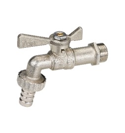 RUBINETTO LEGGERO CON PORTAGOMMA LEVA OTTONE NICHELATO 3/4'' DN 14 PN 16