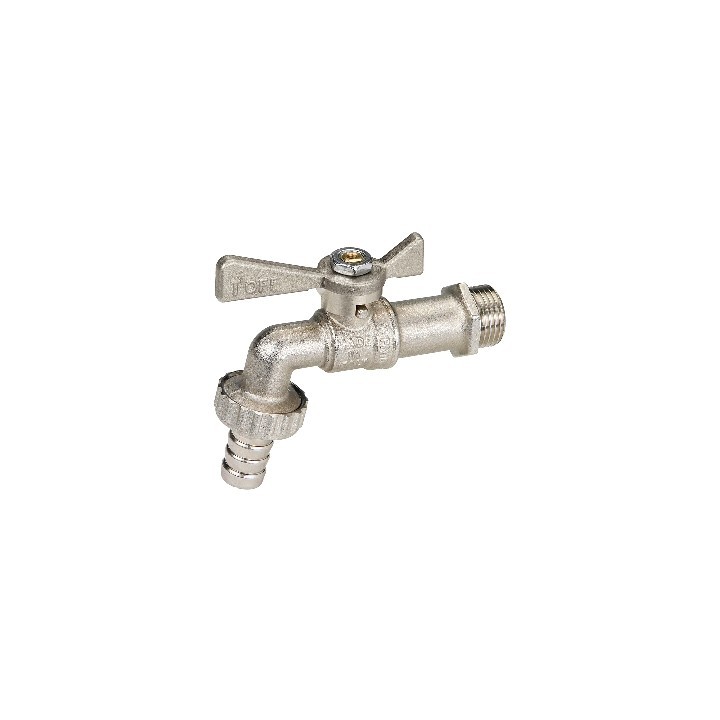 RUBINETTO LEGGERO CON PORTAGOMMA LEVA OTTONE NICHELATO 3/4'' DN 14 PN 16