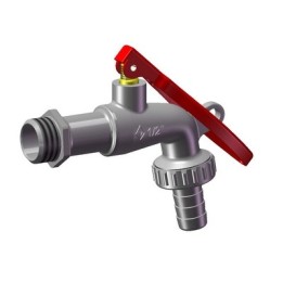 RUBINETTO PORTAGOMMA LUCCHETTABILE 1/2'' DN 10 PN 16