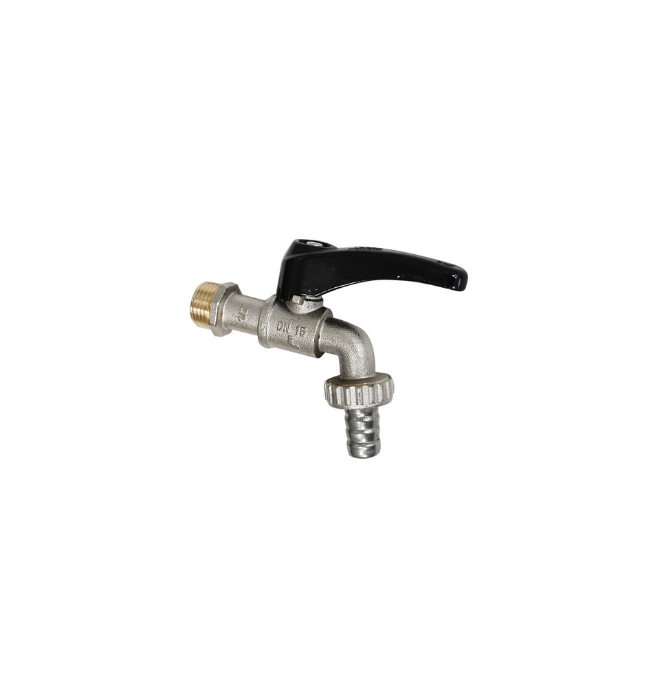 RUBINETTO PORTAGOMMA A SFERA LEVA NERA 3/4" (DN 20) 15 bar/217.5 psi