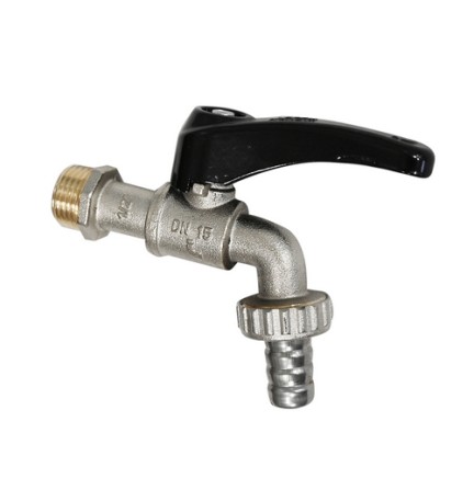 RUBINETTO PORTAGOMMA A SFERA LEVA NERA 3/4" (DN 20) 15 bar/217.5 psi