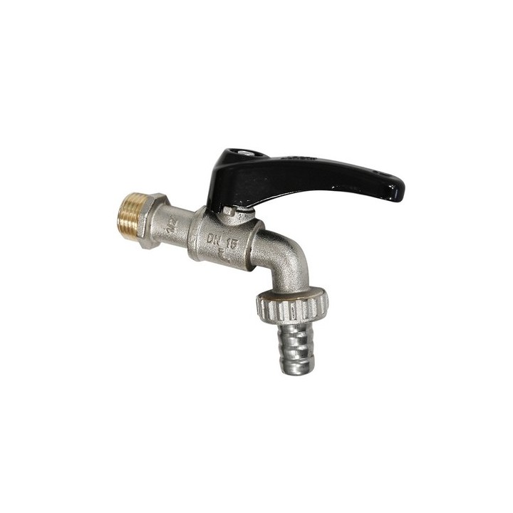 RUBINETTO PORTAGOMMA A SFERA LEVA NERA 3/4" (DN 20) 15 bar/217.5 psi