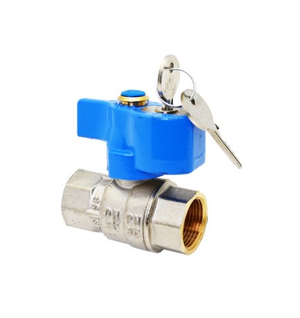 VALVOLA A SFERA FF CON SERRATURA 3/4"