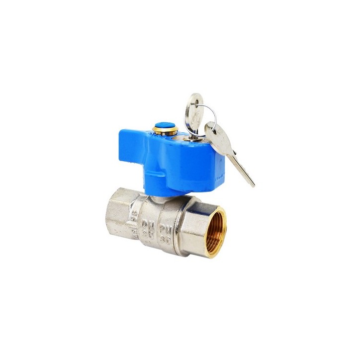 VALVOLA A SFERA FF CON SERRATURA 3/4"