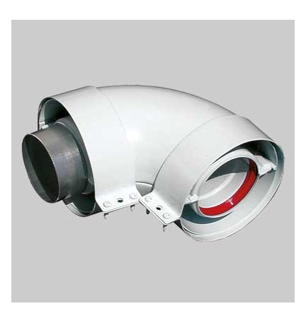 CURVA PER KIT COASSIALE A 90° - 60 - 100