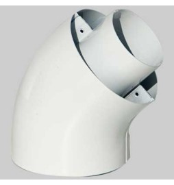 CURVA PER KIT COASSIALE 45° - Ø 60/100 45°