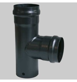 Raccordo a TEE Nero - FF dm 100