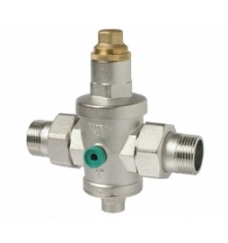 RIDUTTORE DI PRESSIONE CON SEDE INOX E BOCCHETTONI MM 1/2" DN 15