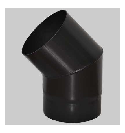 CURVA APERTA NERO OPACO - 45° Ø 120