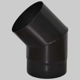 CURVA APERTA NERO OPACO - 45° Ø 150