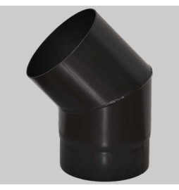 CURVA APERTA NERO OPACO - 45° Ø 150