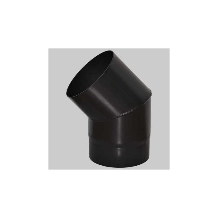 CURVA APERTA NERO OPACO - 45° Ø 150