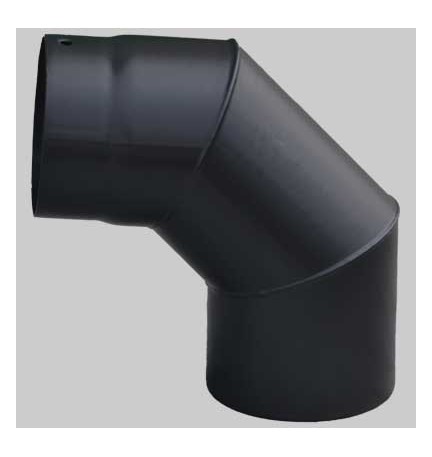 CURVA CHIUSA NERO OPACO - 90° Ø 120