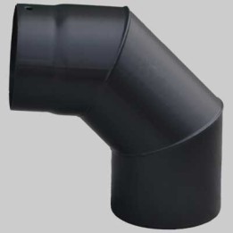 CURVA CHIUSA NERO OPACO - 90° Ø 130