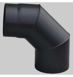 CURVA CHIUSA NERO OPACO - 90° Ø 150