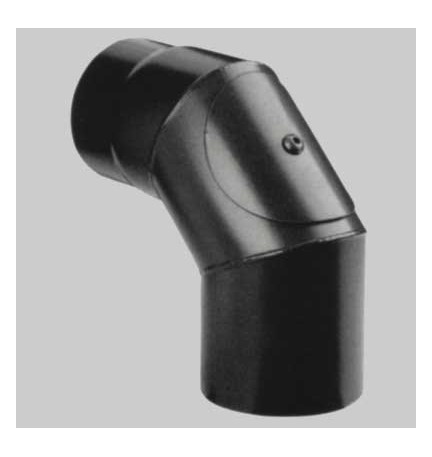 CURVA CHIUSA CON ISPEZIONE NERO OPACO - 90° Ø 120