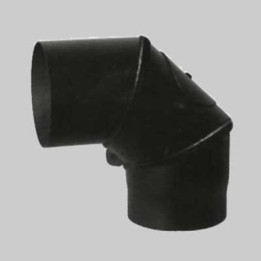 GOMITO A 90° GIREVOLE PER STUFE A LEGNA - Ø 130 mm