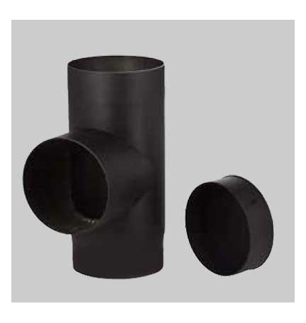 RACCORDO A T PER STUFE A LEGNA - Ø 130 mm