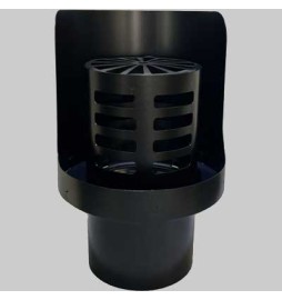 TERMINALE ORIZZONTALE A GRIGLIA INOX VERNICIATO - DM 80 M.