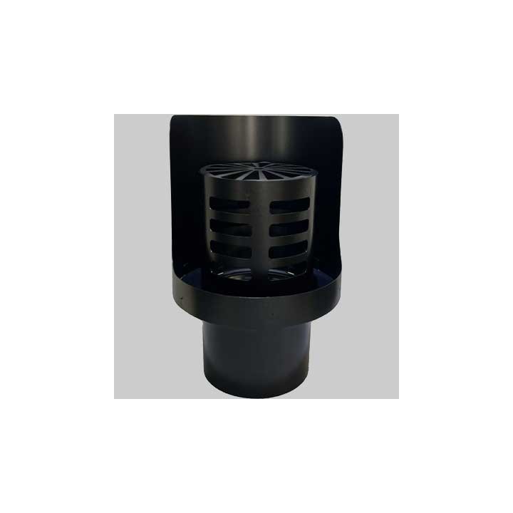 TERMINALE ORIZZONTALE A GRIGLIA INOX VERNICIATO - DM 80 M.