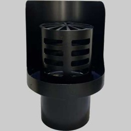 TERMINALE ORIZZONTALE A GRIGLIA INOX VERNICIATO - DM 100 M.