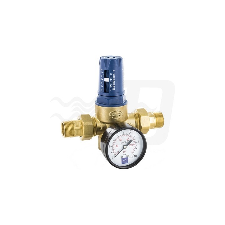 RIDUTTORE DI PRESSIONE A MEMBRANA TWIST PN 25 C/MANOMETRO 1/2"