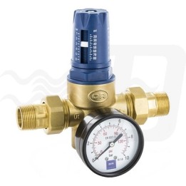 RIDUTTORE DI PRESSIONE A MEMBRANA TWIST PN 25 C/MANOMETRO 1"