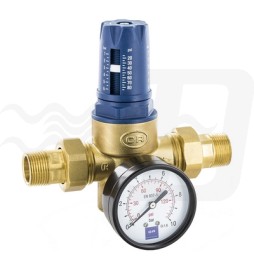 RIDUTTORE DI PRESSIONE A MEMBRANA TWIST PN 25 C/MANOMETRO 1"