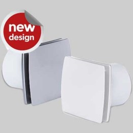 ASPIRATORE ELETTRICO Ø 100 CON FRONTALE CHIUSO E TIMER - Bianco