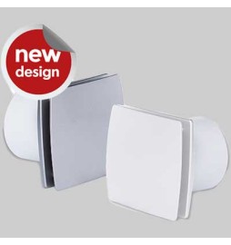 ASPIRATORE ELETTRICO Ø 100 CON FRONTALE CHIUSO E TIMER - Bianco