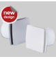ASPIRATORE ELETTRICO Ø 100 CON FRONTALE CHIUSO E TIMER - Bianco