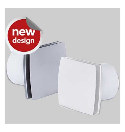 ASPIRATORE ELETTROCO Ø 100 CON FRONTALE CHIUSO E TIMER - Grigio