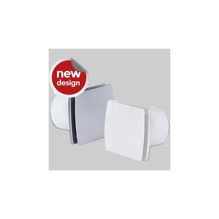 ASPIRATORE ELETTROCO Ø 100 CON FRONTALE CHIUSO E TIMER - Grigio